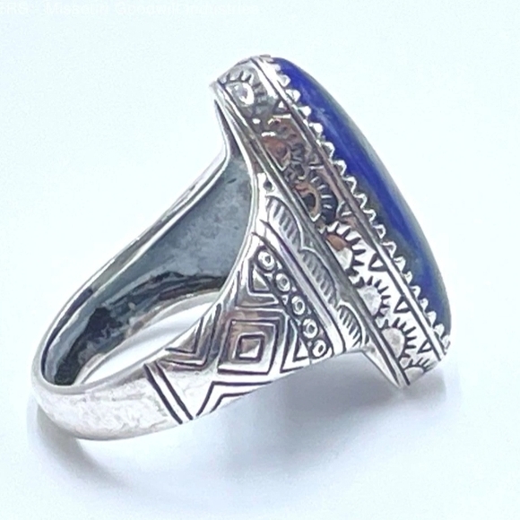 SALE! Carolyn Pollack Relios Lapis Lazuli 925 Sterling Silver Ring Sz.7 - Picture 3 of 10